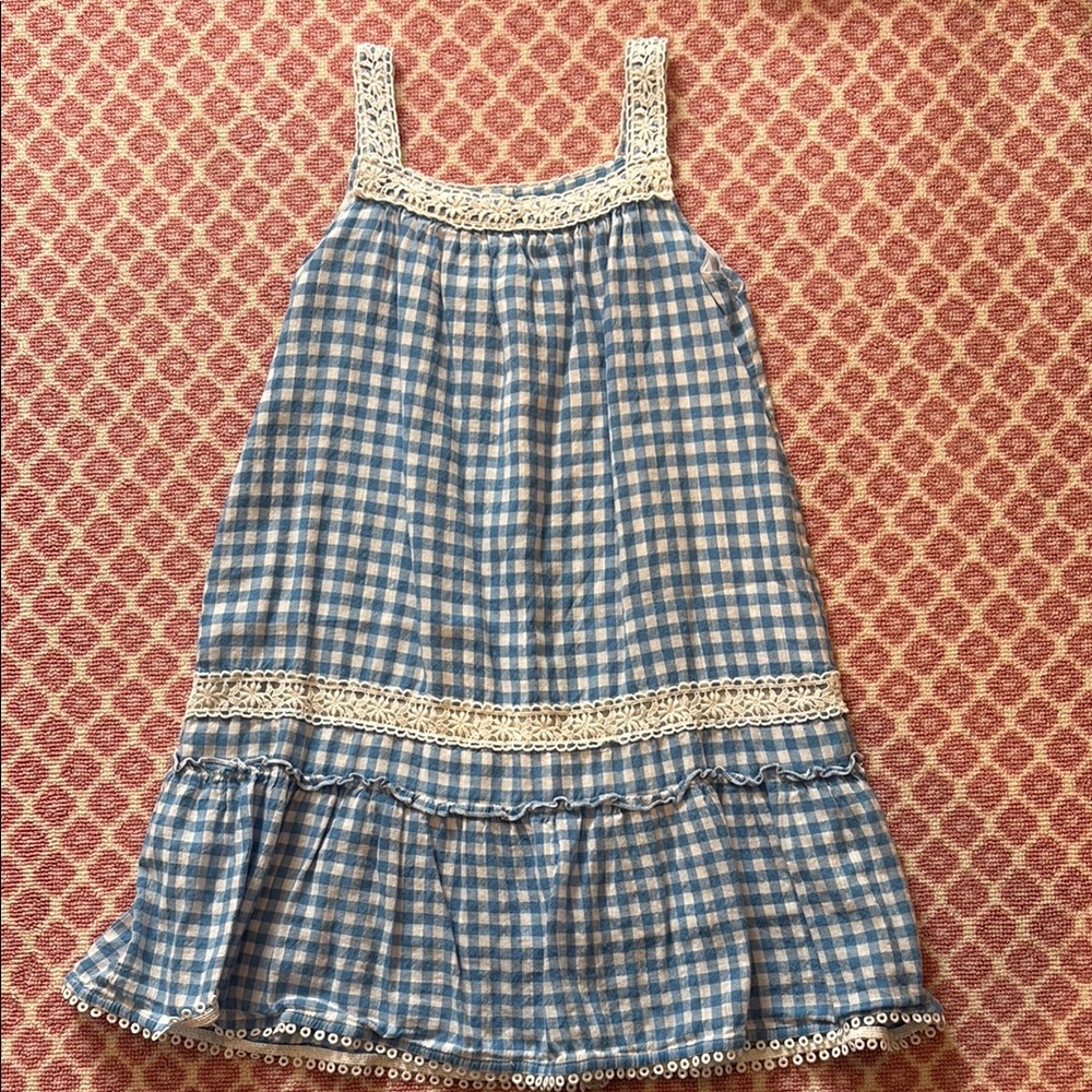 Roller Rabbit Blue and White Gingham Kids Dress
